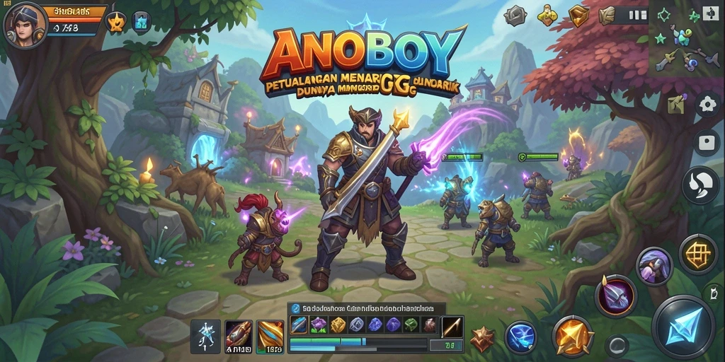 Screenshot ANOBOY menampilkan aksi seru dalam gameplay MMORPG.