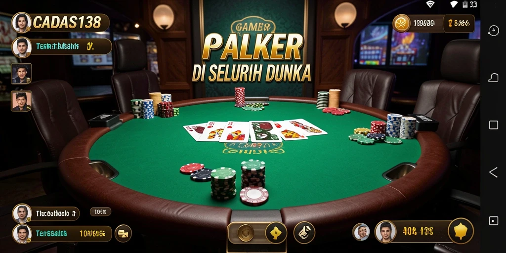 Tampilan gameplay Poker yang menarik dan menegangkan.