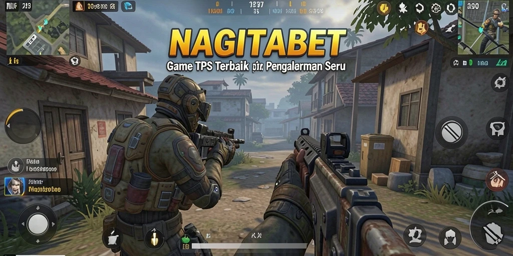 Screenshot gameplay NAGITABET menunjukkan aksi seru dalam pertarungan TPS.