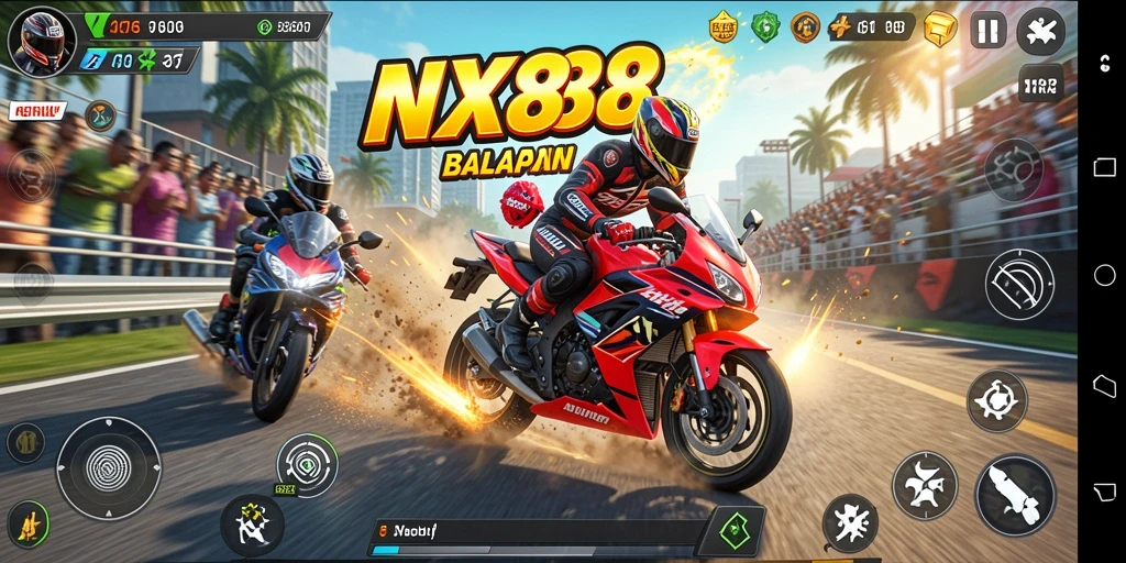 Gameplay seru balapan motor di NX888.