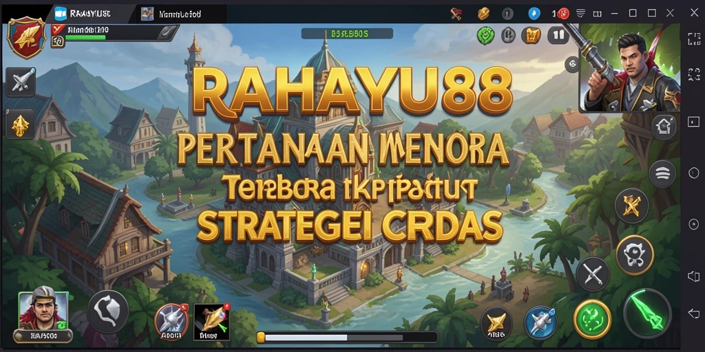 Screenshot gameplay RAHAYU88 menunjukkan menara yang siap bertahan dari serangan musuh.