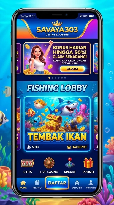 Tampilan antarmuka aplikasi savaya303 yang menarik dan mudah dinavigasi.